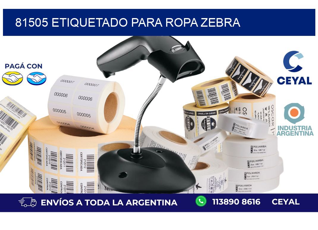 81505 ETIQUETADO PARA ROPA ZEBRA