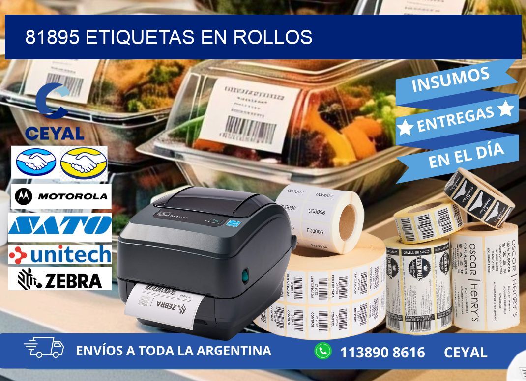 81895 ETIQUETAS EN ROLLOS