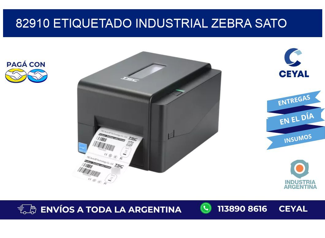 82910 ETIQUETADO INDUSTRIAL ZEBRA SATO