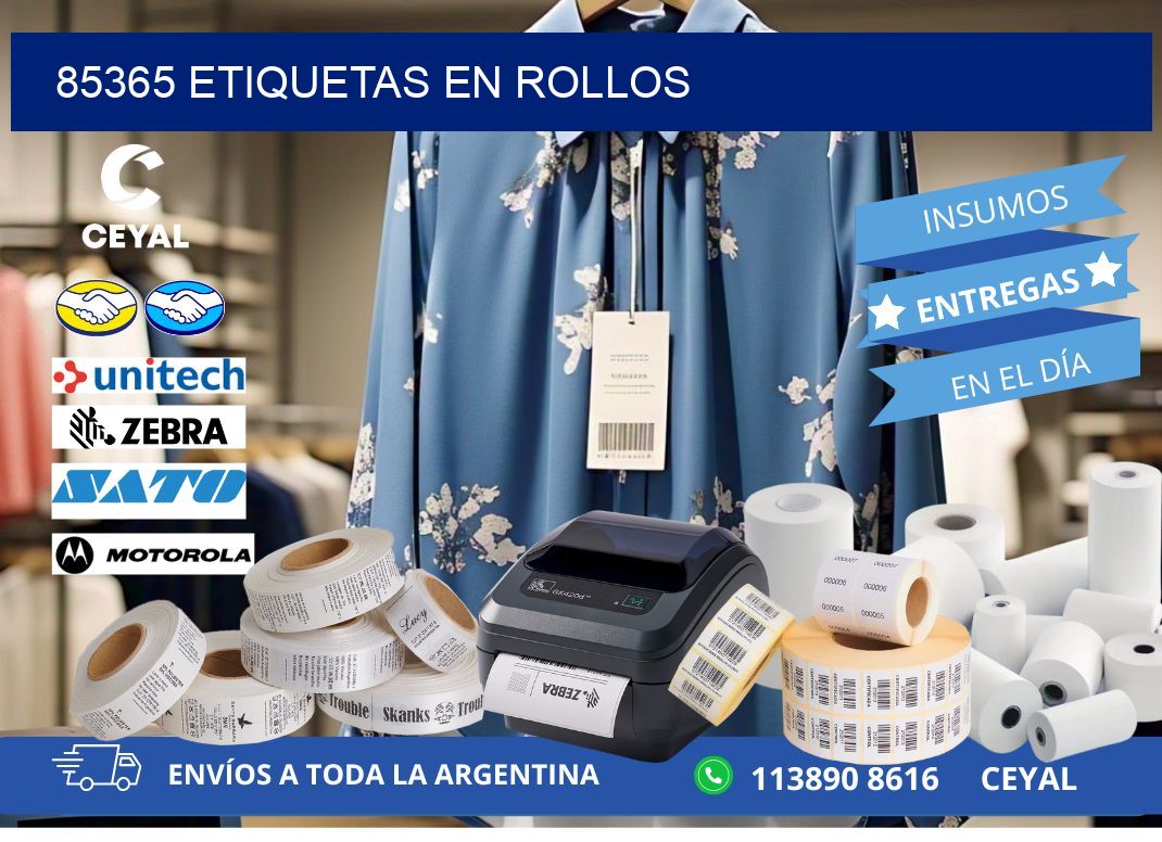 85365 ETIQUETAS EN ROLLOS