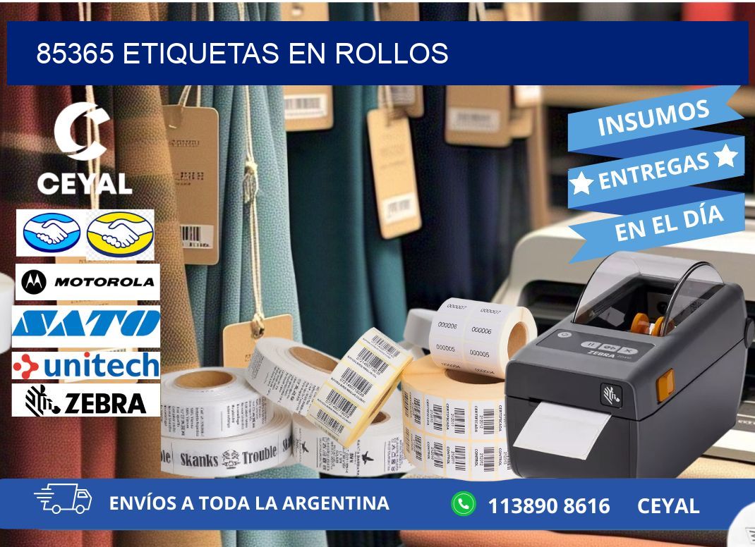 85365 ETIQUETAS EN ROLLOS