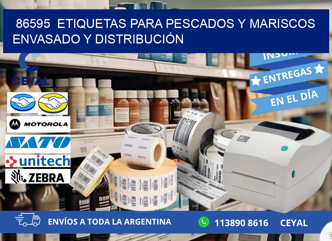 86595 ETIQUETAS PARA PESCADOS Y MARISCOS ENVASADO Y DISTRIBUCIÓN