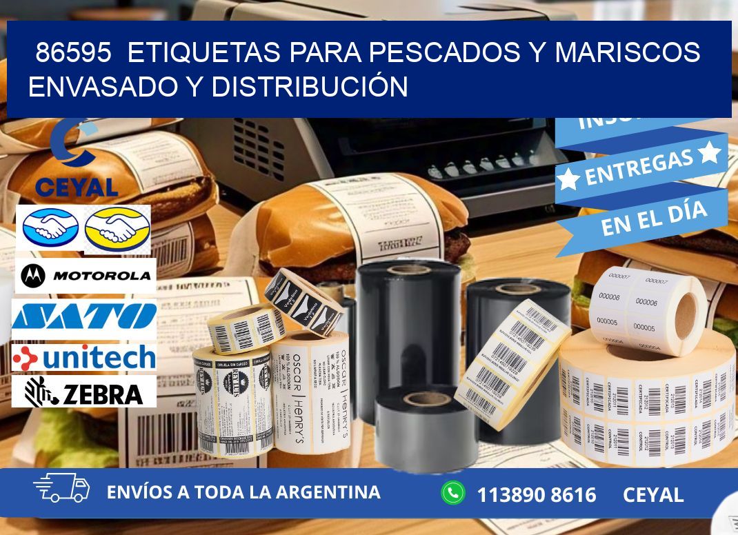 86595 ETIQUETAS PARA PESCADOS Y MARISCOS ENVASADO Y DISTRIBUCIÓN