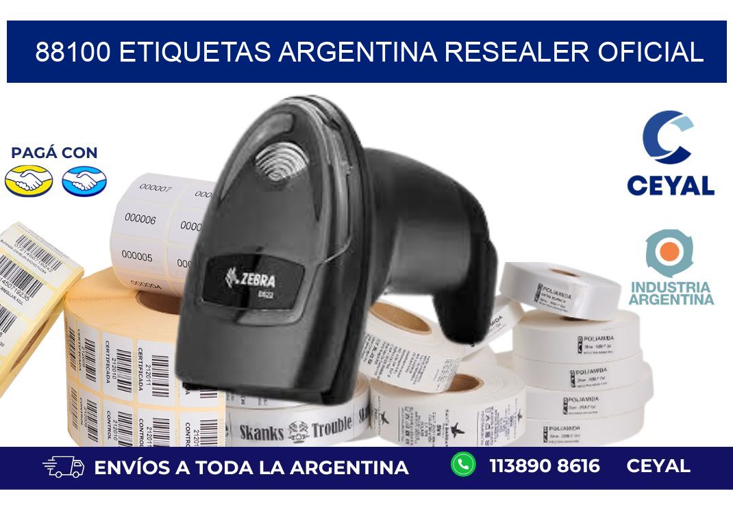 88100 etiquetas argentina RESEALER OFICIAL