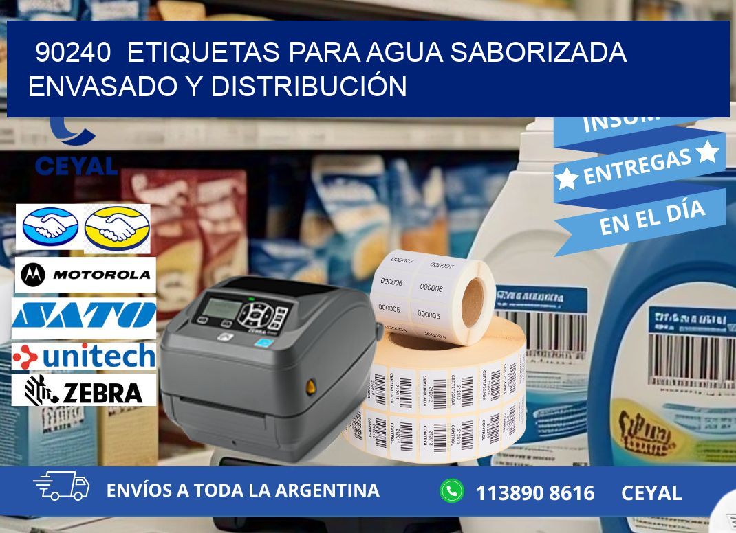 90240  ETIQUETAS PARA AGUA SABORIZADA ENVASADO Y DISTRIBUCIÓN
