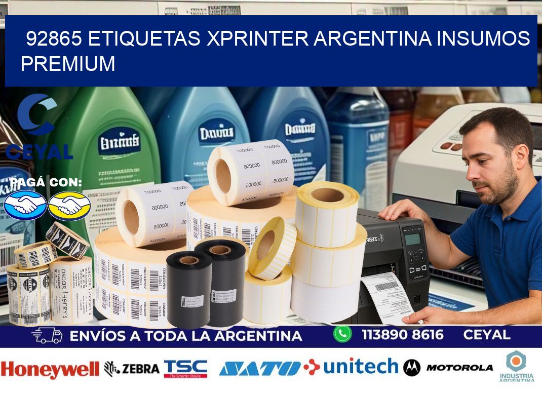 92865 etiquetas xprinter argentina INSUMOS PREMIUM