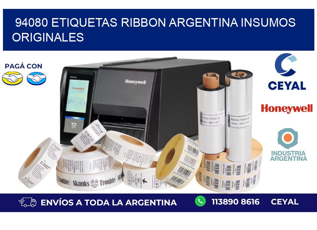 94080 etiquetas ribbon argentina INSUMOS ORIGINALES