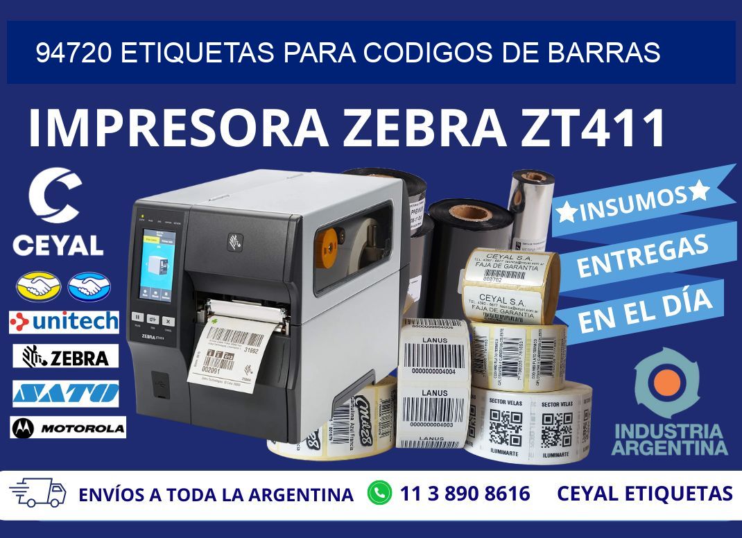 94720 ETIQUETAS PARA CODIGOS DE BARRAS