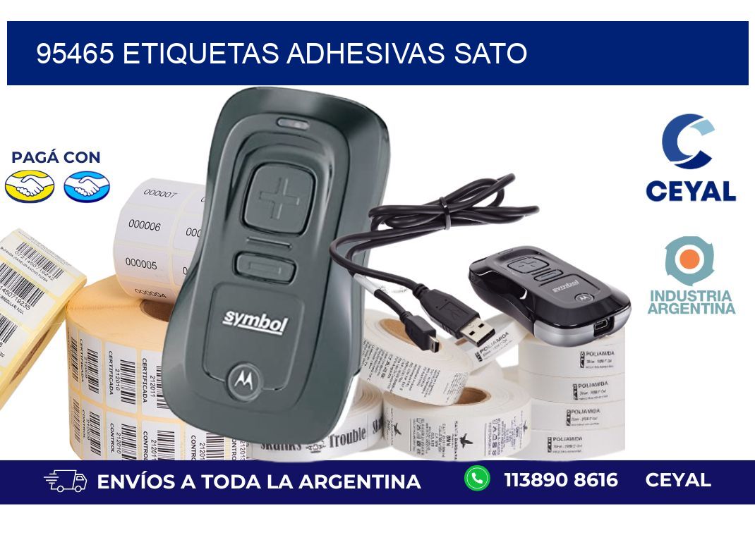 95465 ETIQUETAS ADHESIVAS SATO