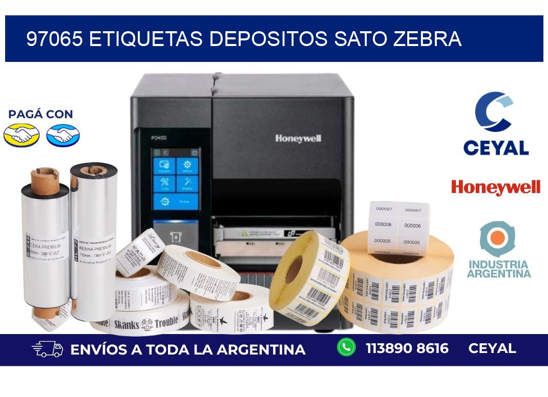 97065 ETIQUETAS DEPOSITOS SATO ZEBRA