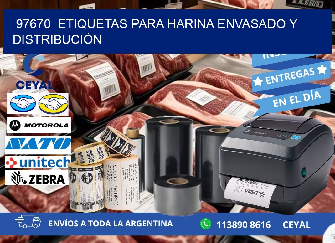 97670 ETIQUETAS PARA HARINA ENVASADO Y DISTRIBUCIÓN
