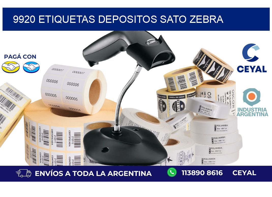 9920 ETIQUETAS DEPOSITOS SATO ZEBRA