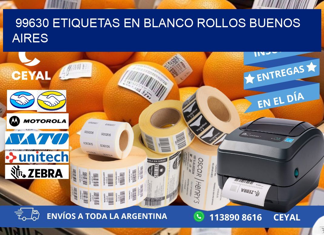 99630 ETIQUETAS EN BLANCO ROLLOS BUENOS AIRES
