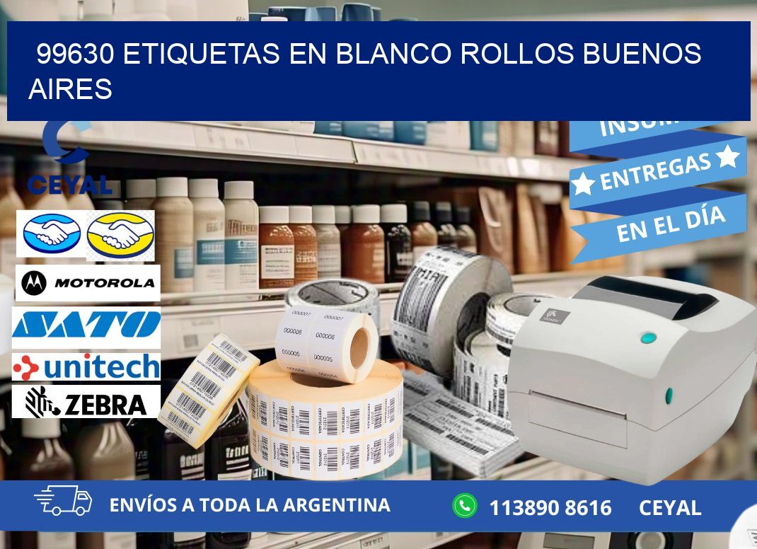 99630 ETIQUETAS EN BLANCO ROLLOS BUENOS AIRES