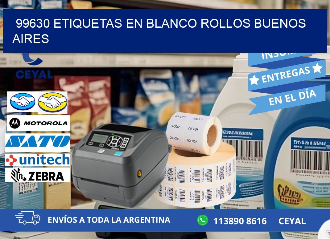 99630 ETIQUETAS EN BLANCO ROLLOS BUENOS AIRES