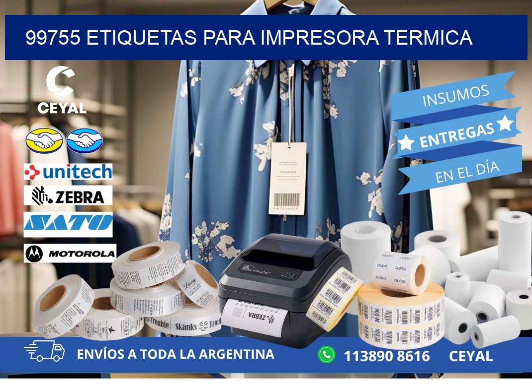 99755 ETIQUETAS PARA IMPRESORA TERMICA