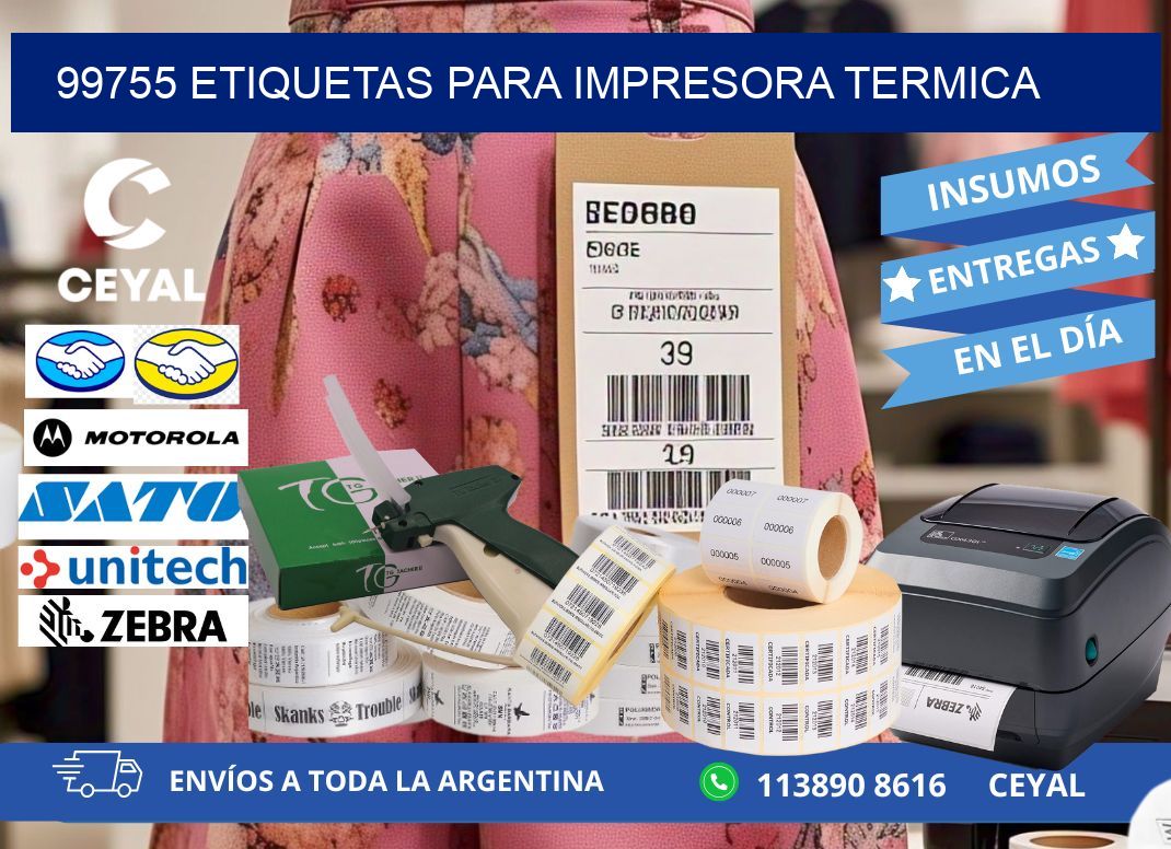 99755 ETIQUETAS PARA IMPRESORA TERMICA