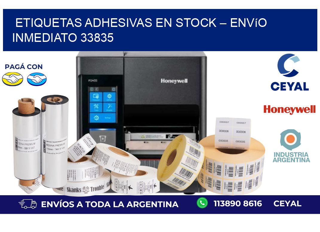 Etiquetas Adhesivas en Stock – Envío Inmediato 33835