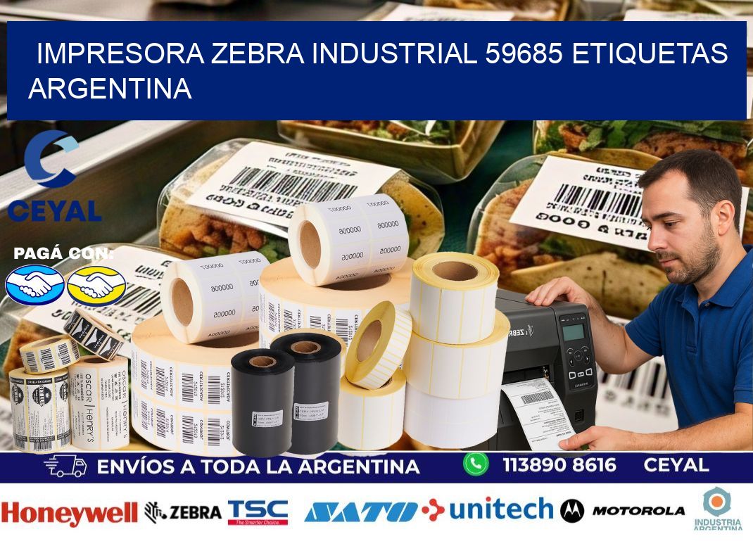 Impresora zebra industrial 59685 etiquetas argentina