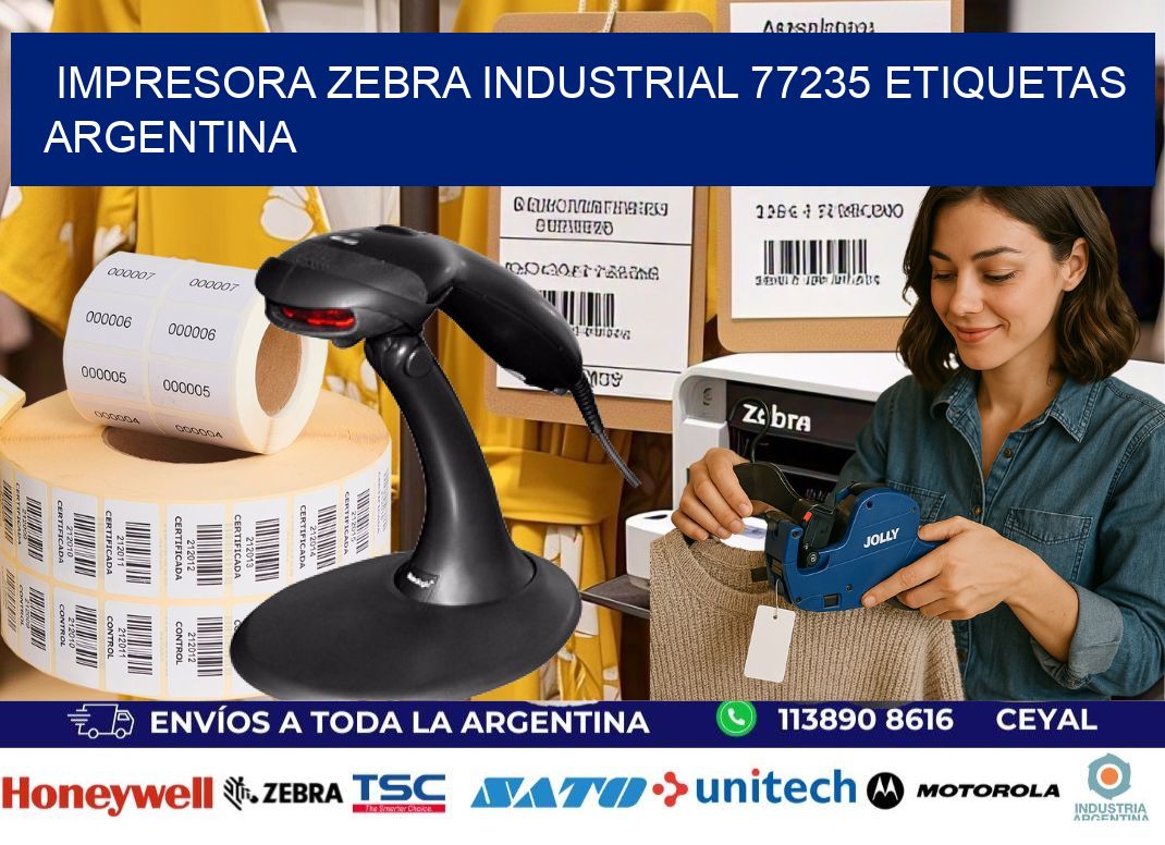 Impresora zebra industrial 77235 etiquetas argentina