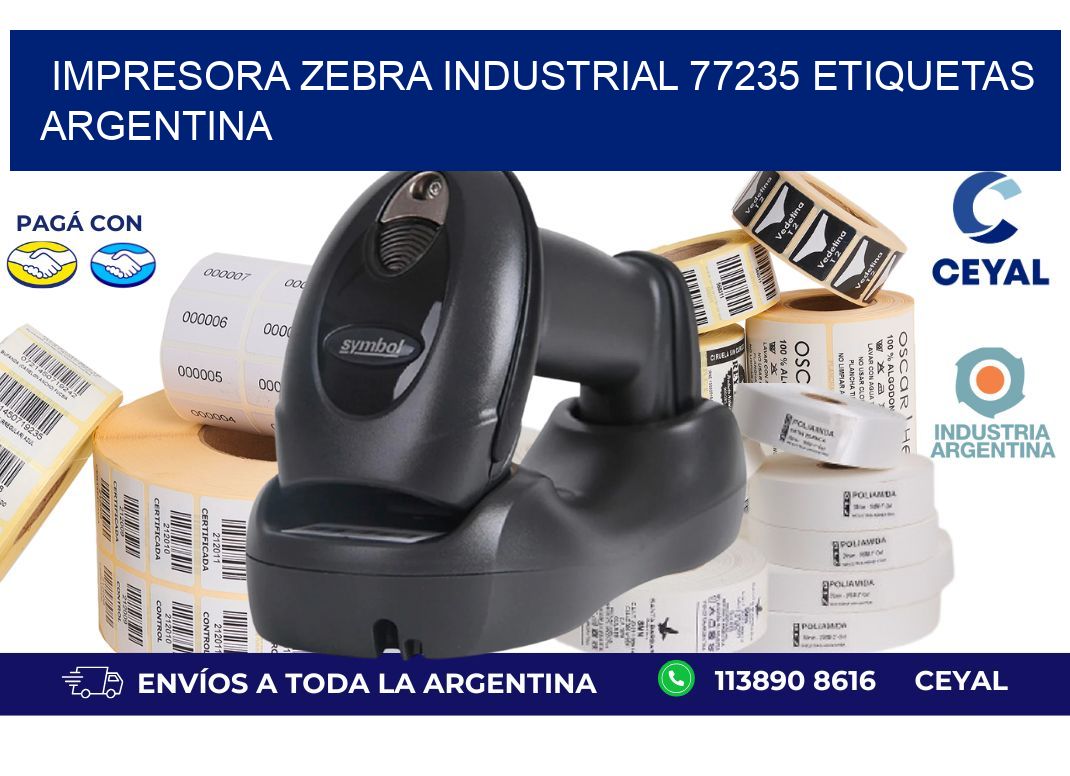 Impresora zebra industrial 77235 etiquetas argentina