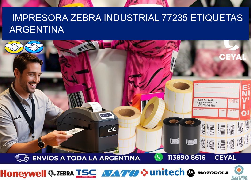 Impresora zebra industrial 77235 etiquetas argentina