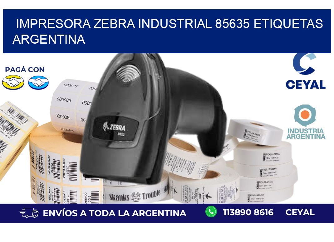 Impresora zebra industrial 85635 etiquetas argentina