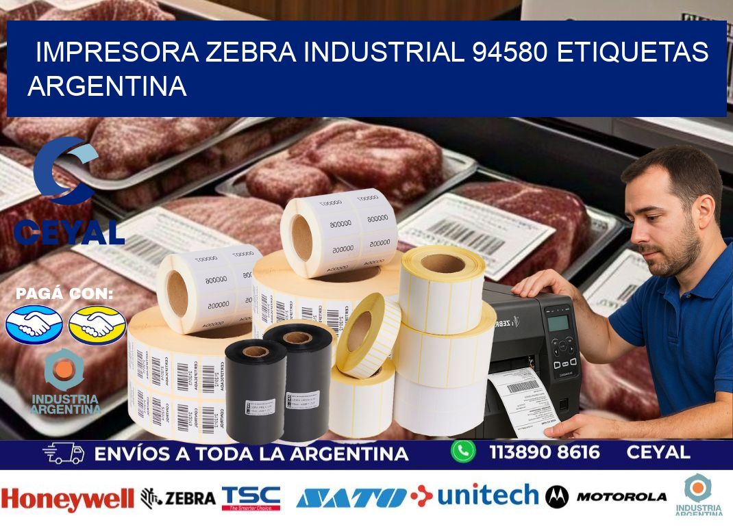 Impresora zebra industrial 94580 etiquetas argentina