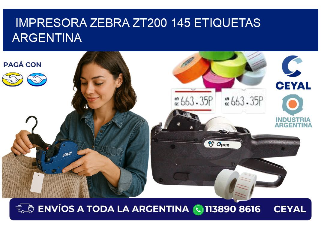Impresora zebra zt200 145 etiquetas argentina