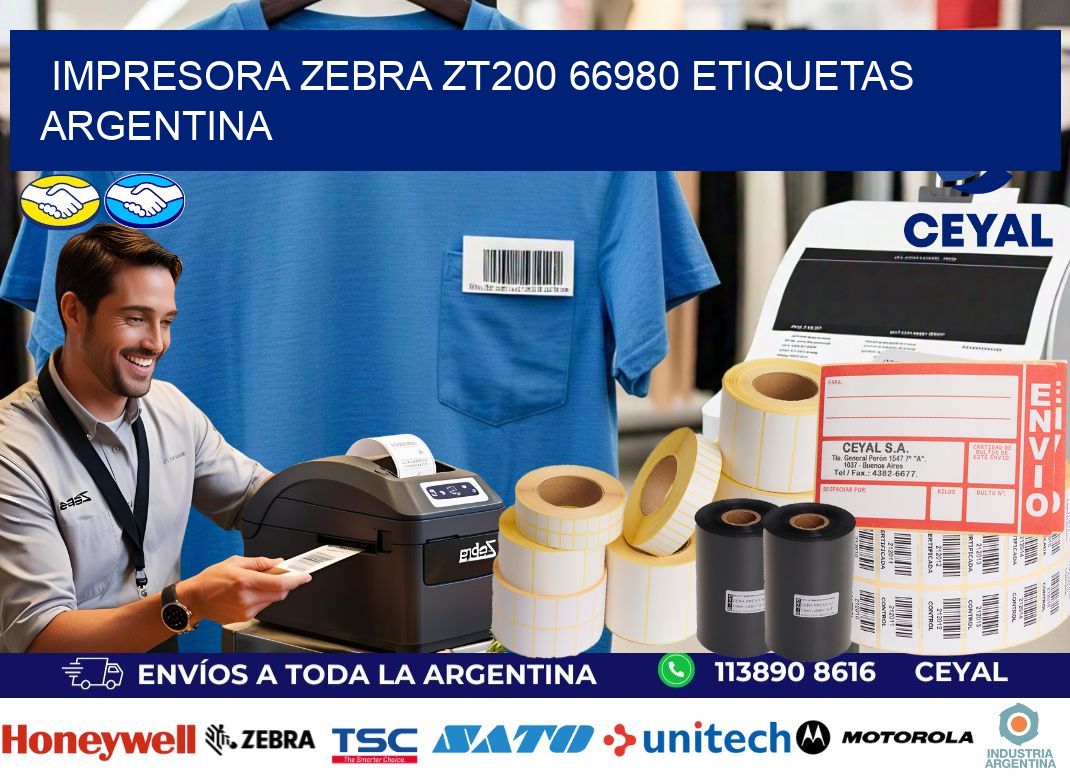 Impresora zebra zt200 66980 etiquetas argentina