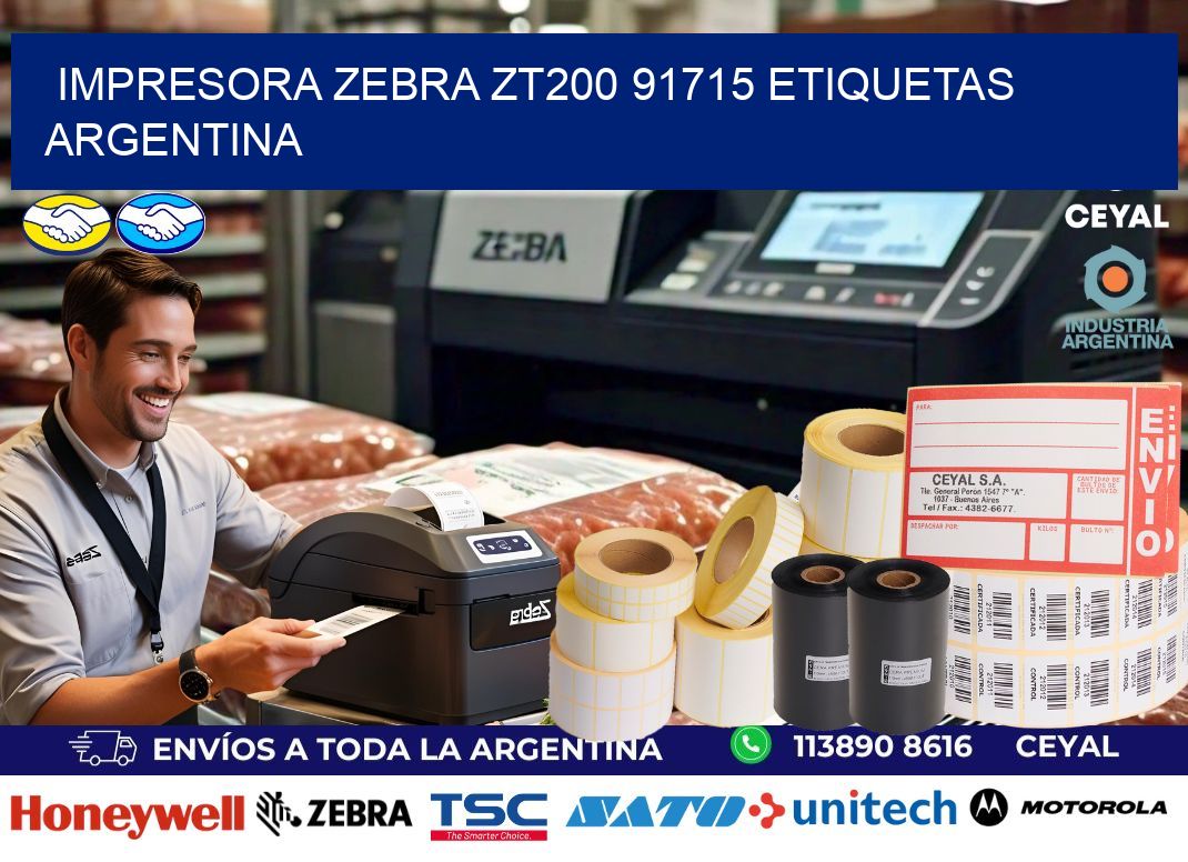 Impresora zebra zt200 91715 etiquetas argentina