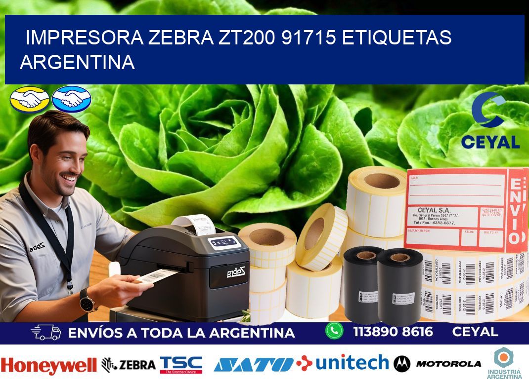Impresora zebra zt200 91715 etiquetas argentina