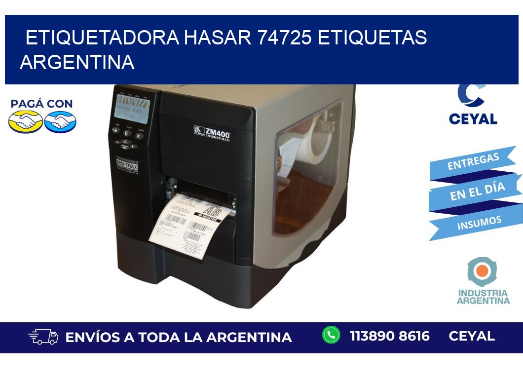 etiquetadora hasar 74725 etiquetas argentina
