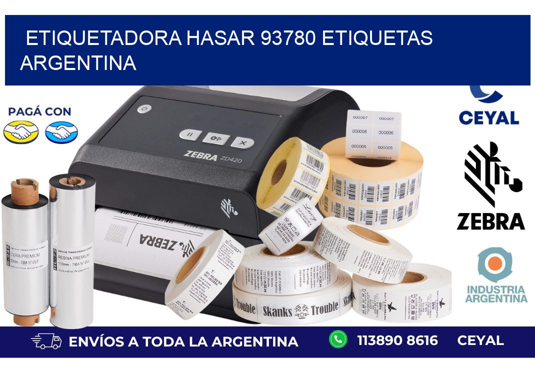 etiquetadora hasar 93780 etiquetas argentina