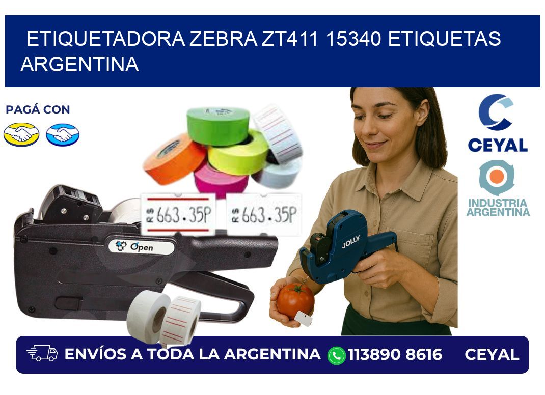 etiquetadora zebra zt411 15340 etiquetas argentina