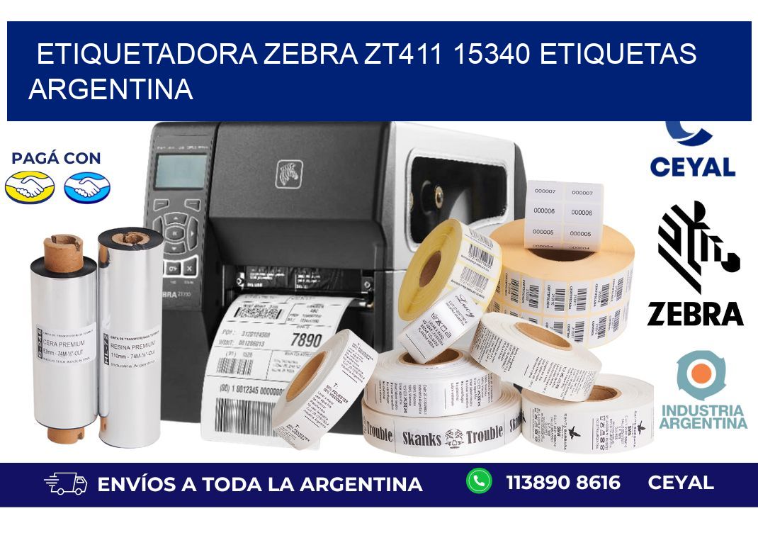 etiquetadora zebra zt411 15340 etiquetas argentina
