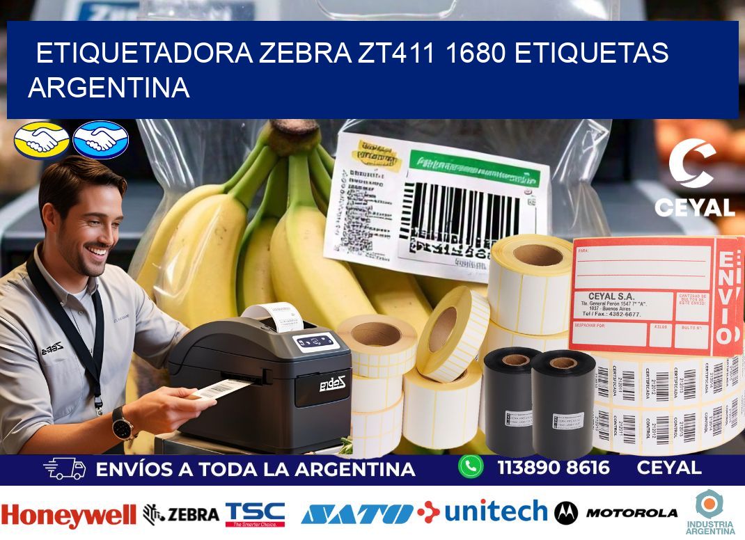 etiquetadora zebra zt411 1680 etiquetas argentina