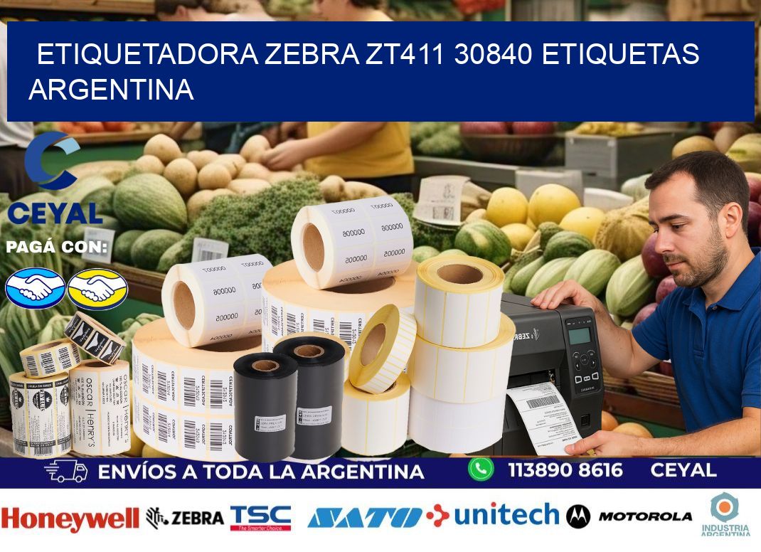 etiquetadora zebra zt411 30840 etiquetas argentina