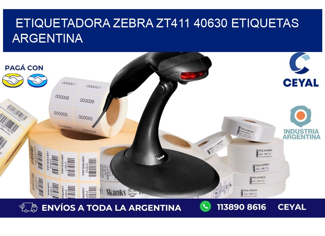 etiquetadora zebra zt411 40630 etiquetas argentina