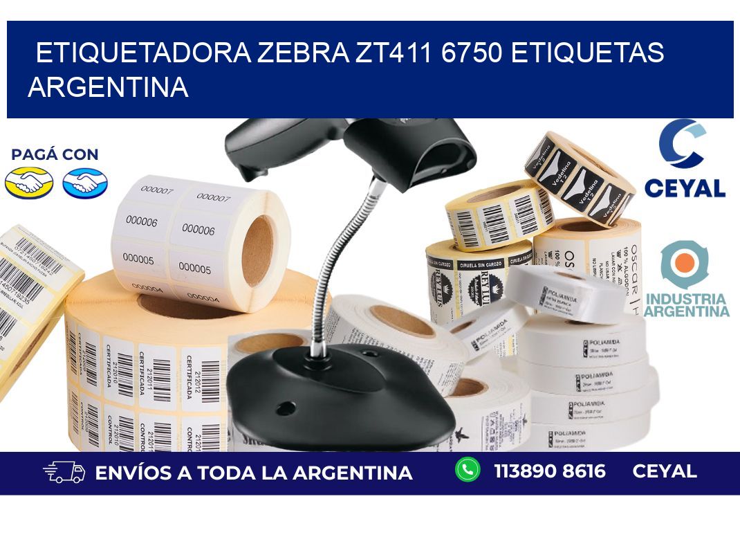 etiquetadora zebra zt411 6750 etiquetas argentina