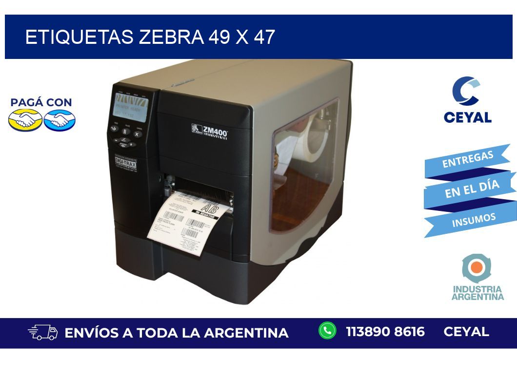 etiquetas zebra 49 x 47