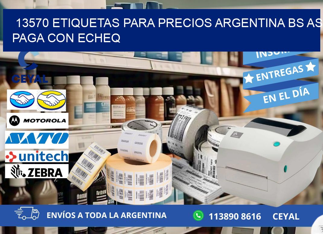 13570 ETIQUETAS PARA PRECIOS ARGENTINA BS AS PAGA CON ECHEQ