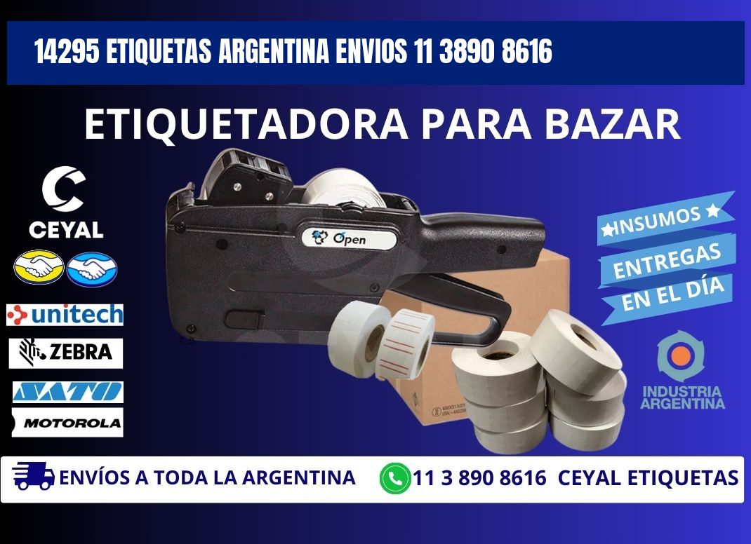 14295 ETIQUETAS ARGENTINA ENVIOS 11 3890 8616
