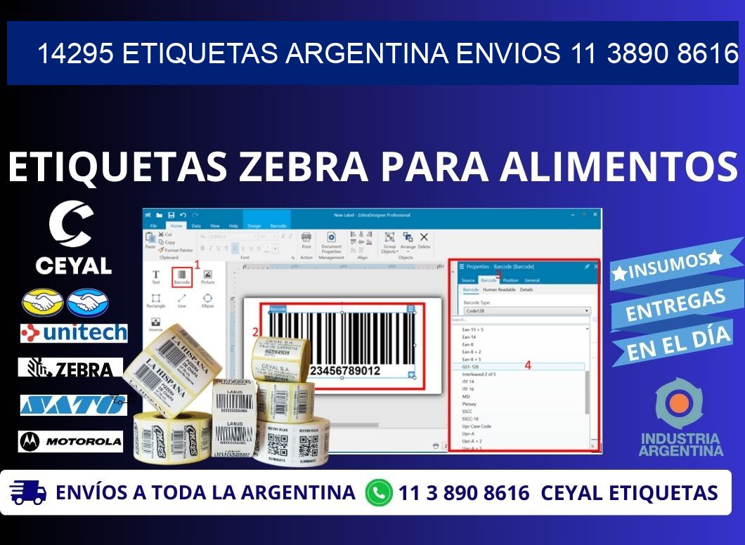 14295 ETIQUETAS ARGENTINA ENVIOS 11 3890 8616