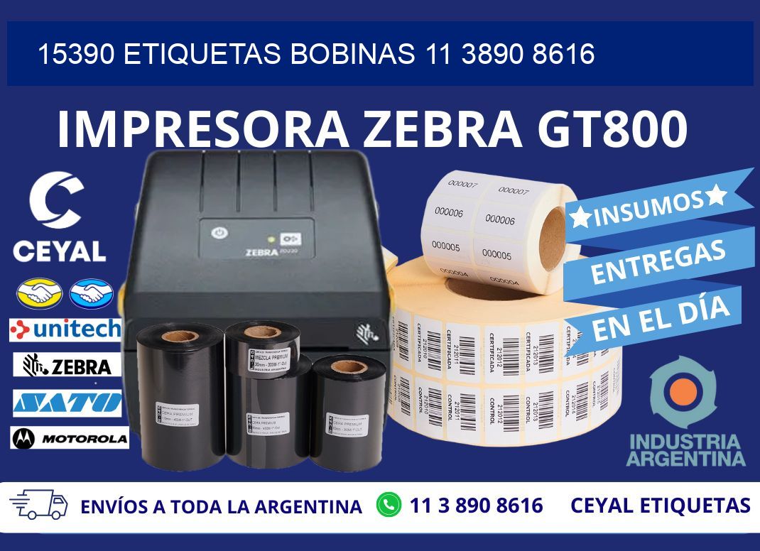 15390 ETIQUETAS BOBINAS 11 3890 8616