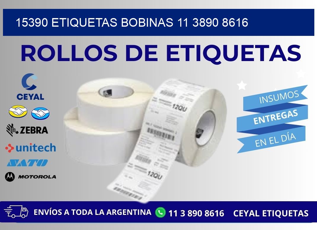 15390 ETIQUETAS BOBINAS 11 3890 8616
