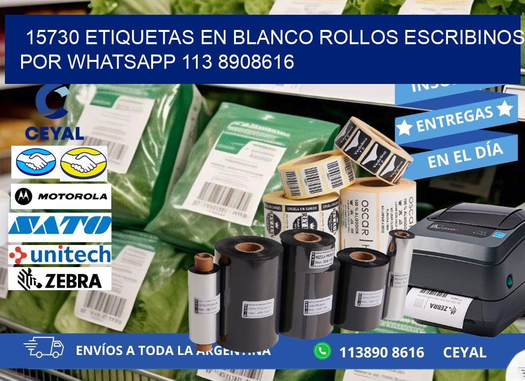 15730 ETIQUETAS EN BLANCO ROLLOS ESCRIBINOS POR WHATSAPP 113 8908616
