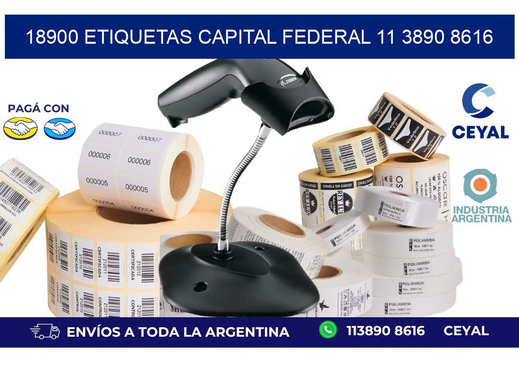 18900 ETIQUETAS CAPITAL FEDERAL 11 3890 8616