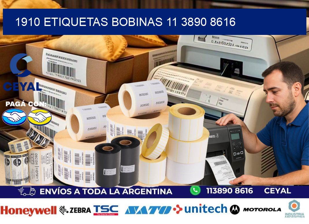 1910 ETIQUETAS BOBINAS 11 3890 8616