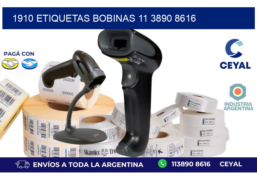 1910 ETIQUETAS BOBINAS 11 3890 8616